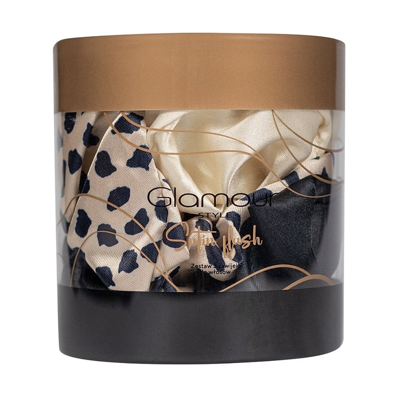 Резинки для волосся Inter-Vion Glamour Satin Flash, 3 шт